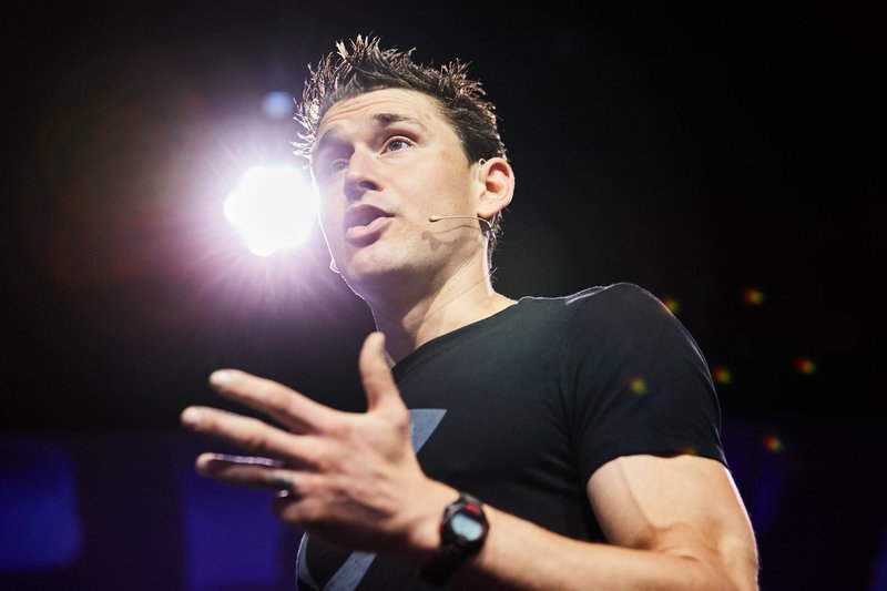 Ben Greenfield during his speech at A-Fest Sardinia, Italy
