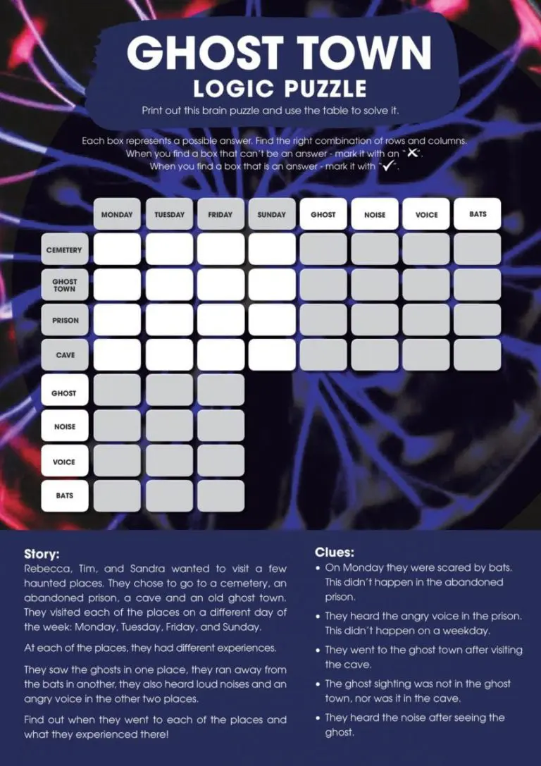 Ghost town logic puzzle