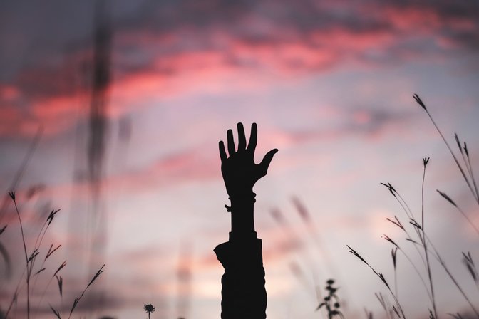 raised hand