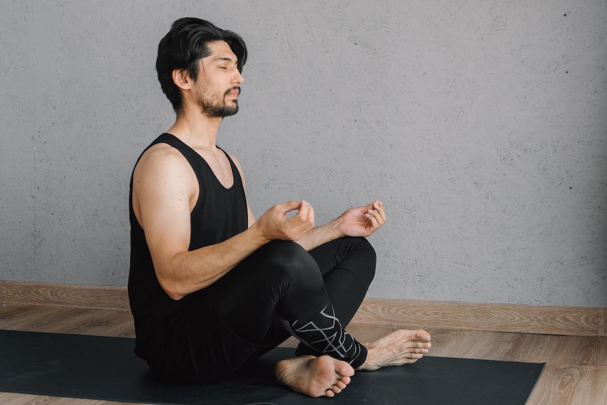 Man in one of the yoga sutras