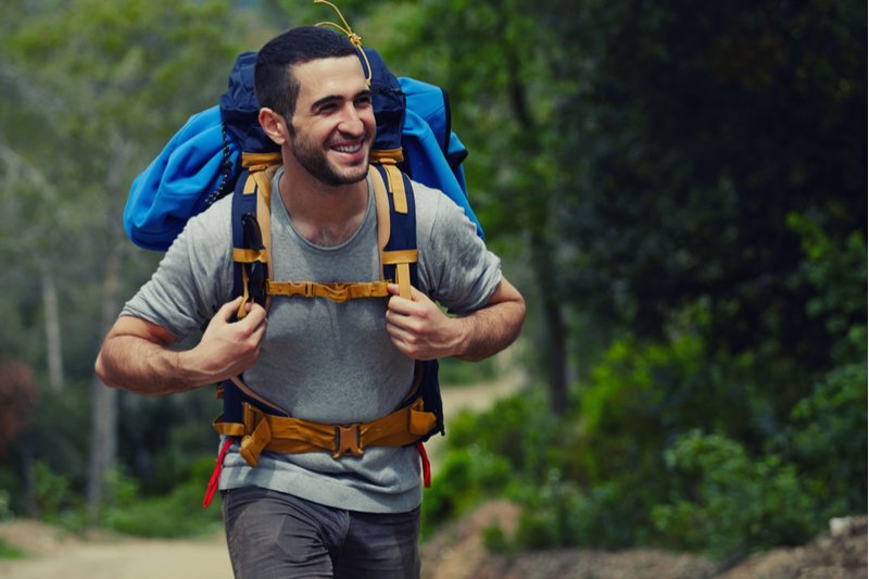 Man walking in nature