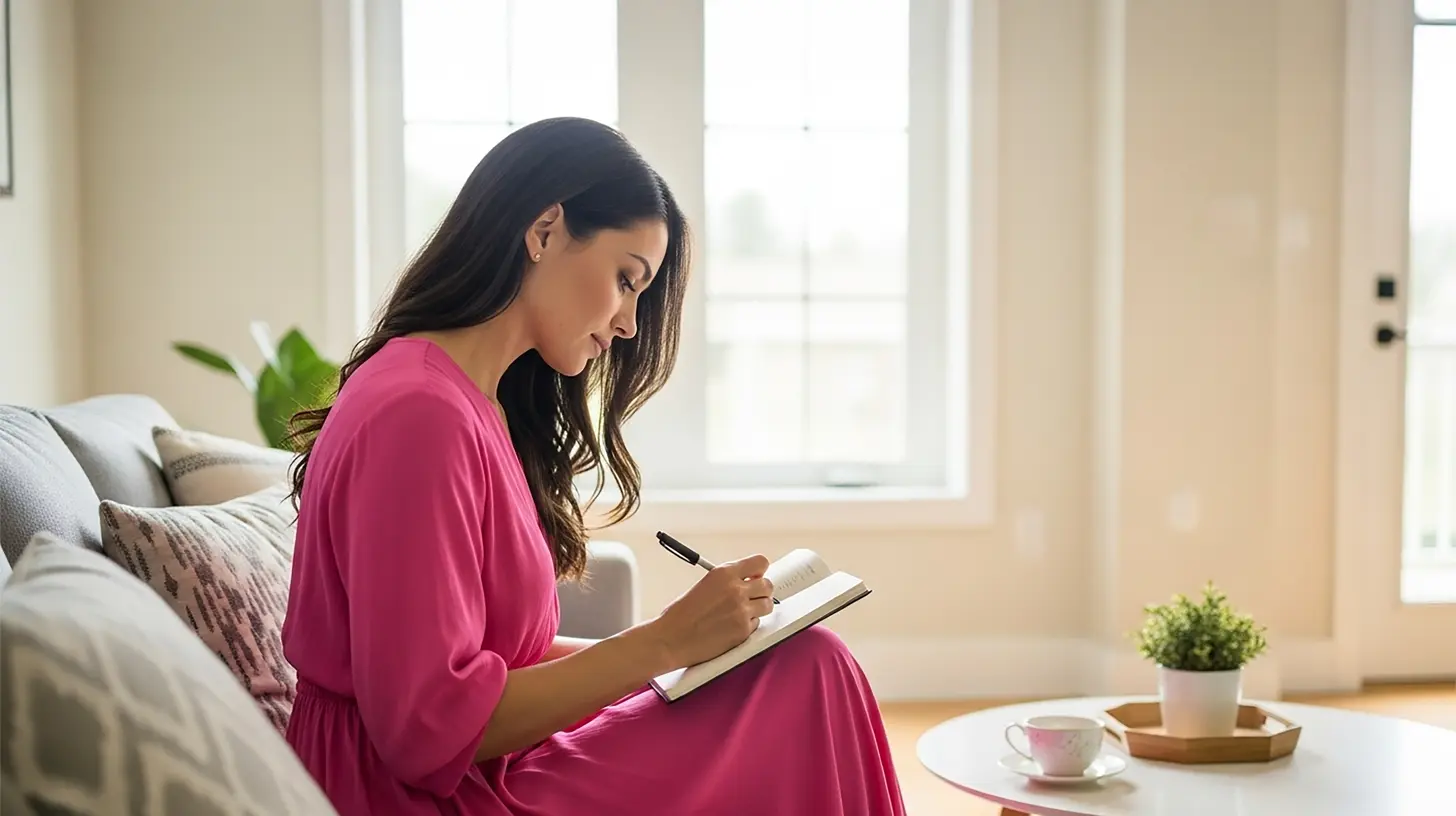 A woman with intrapersonal intelligence writing in a journal