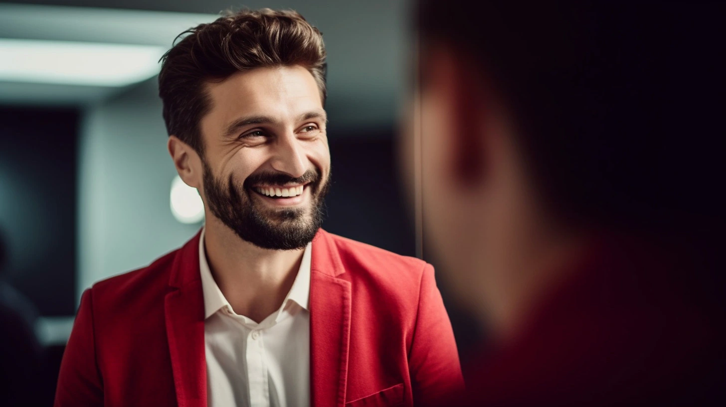 Man using his hard skills in the office