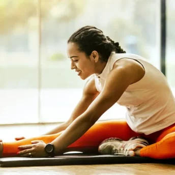 Woman stretching