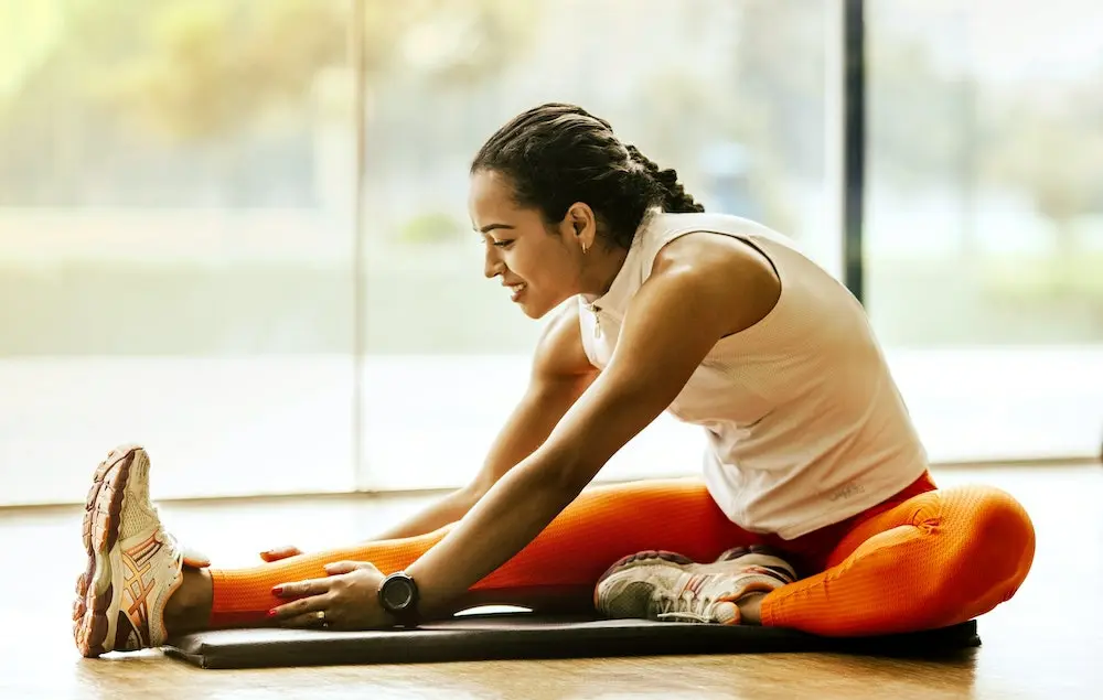 Woman stretching