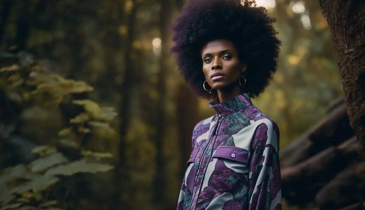 Woman in a forest displaying self-realization