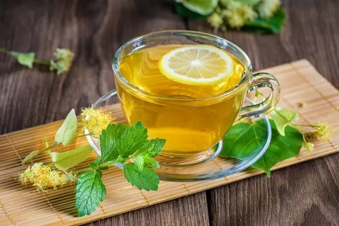 Green tea and mint
