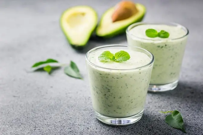 Protein shake with chia seeds