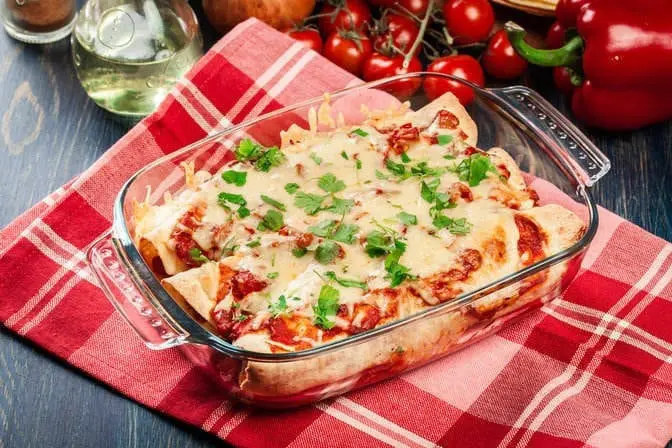 20 min chicken enchilladas
