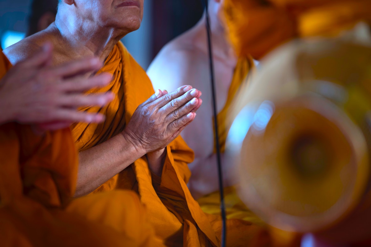 monk praying