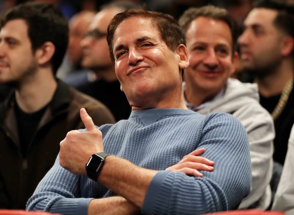 Mark Cuban holding a thumbs up