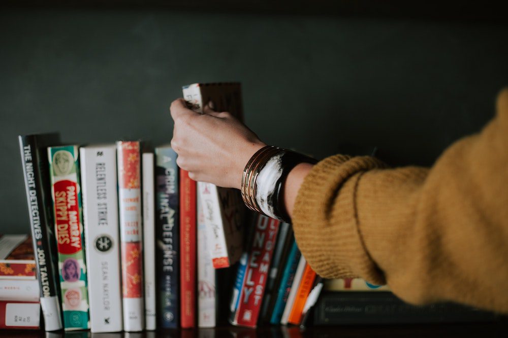 Books on shelf