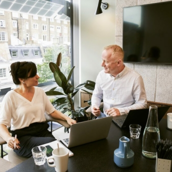 Woman handling difficult conversations at work