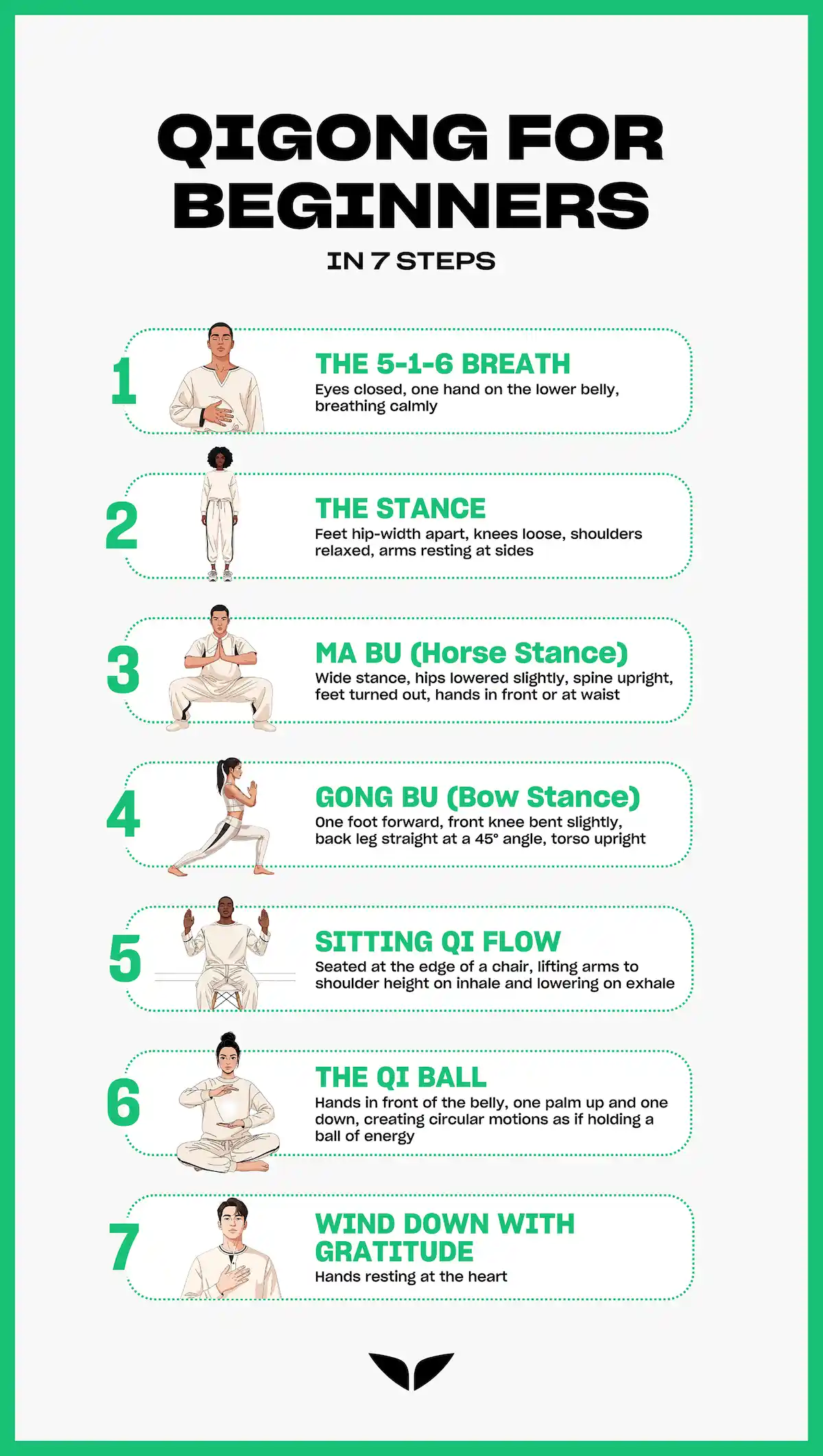 Qigong for beginners in seven steps