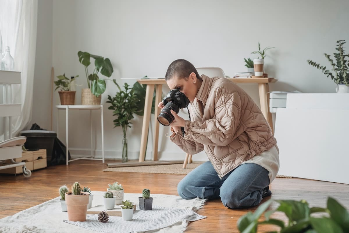 Photography taking pictures of cacti as one of the business ideas for women