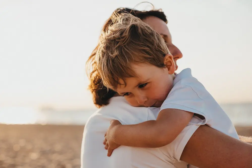 Child in mother's arms