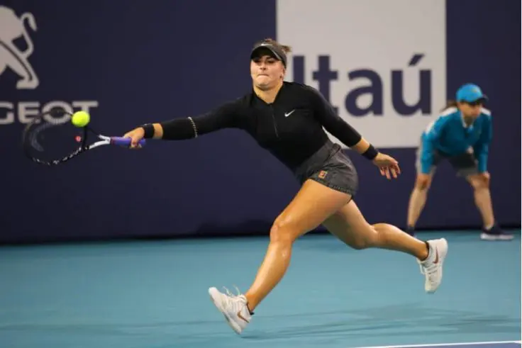 Bianca Andreescu at the 2019 U.S. Open against Serena Williams