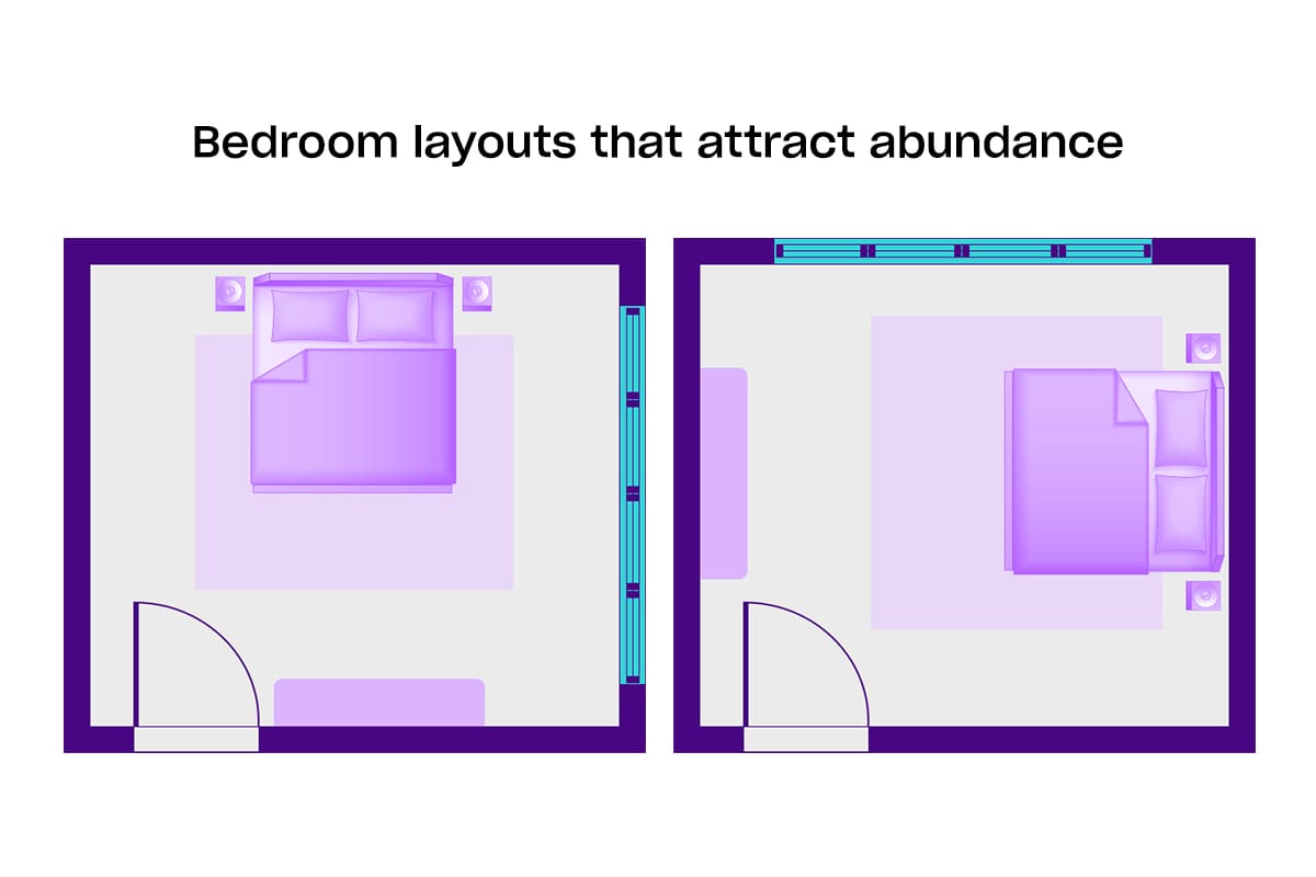 Feng shui bedroom layout to attract abundance