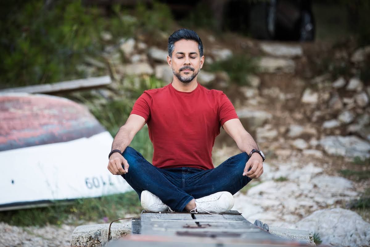 Vishen practicing meditation to forgive and forget