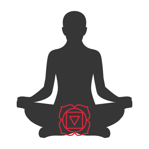 Graphic of the root chakra symbol