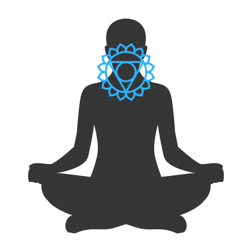 Graphic of the throat chakra symbol