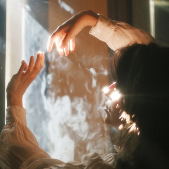 woman at a window