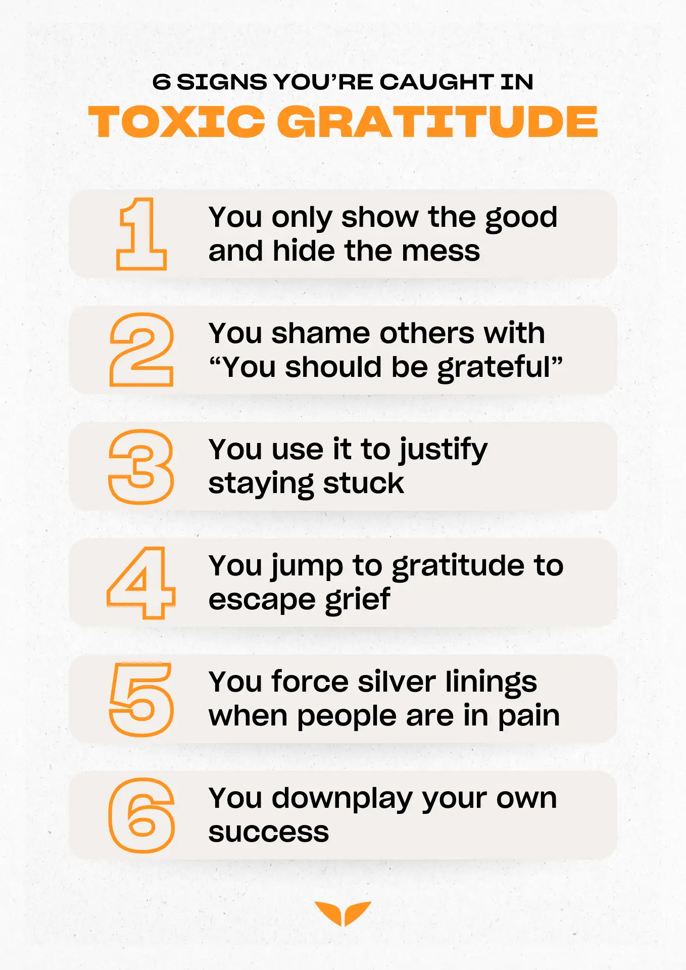 Signs you’re caught in toxic gratitude