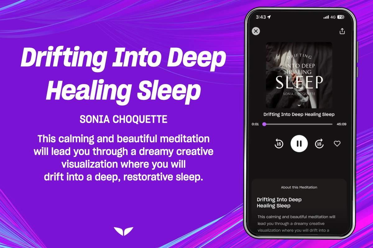 Mockup of Sonia Choquette's meditation for sleep