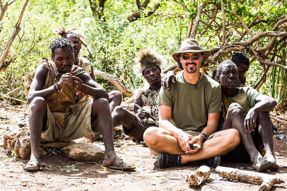 Eric Edmeades with Hadza Tribe