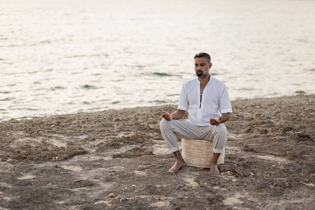 Niraj Naik using breathwork as a grounding technique