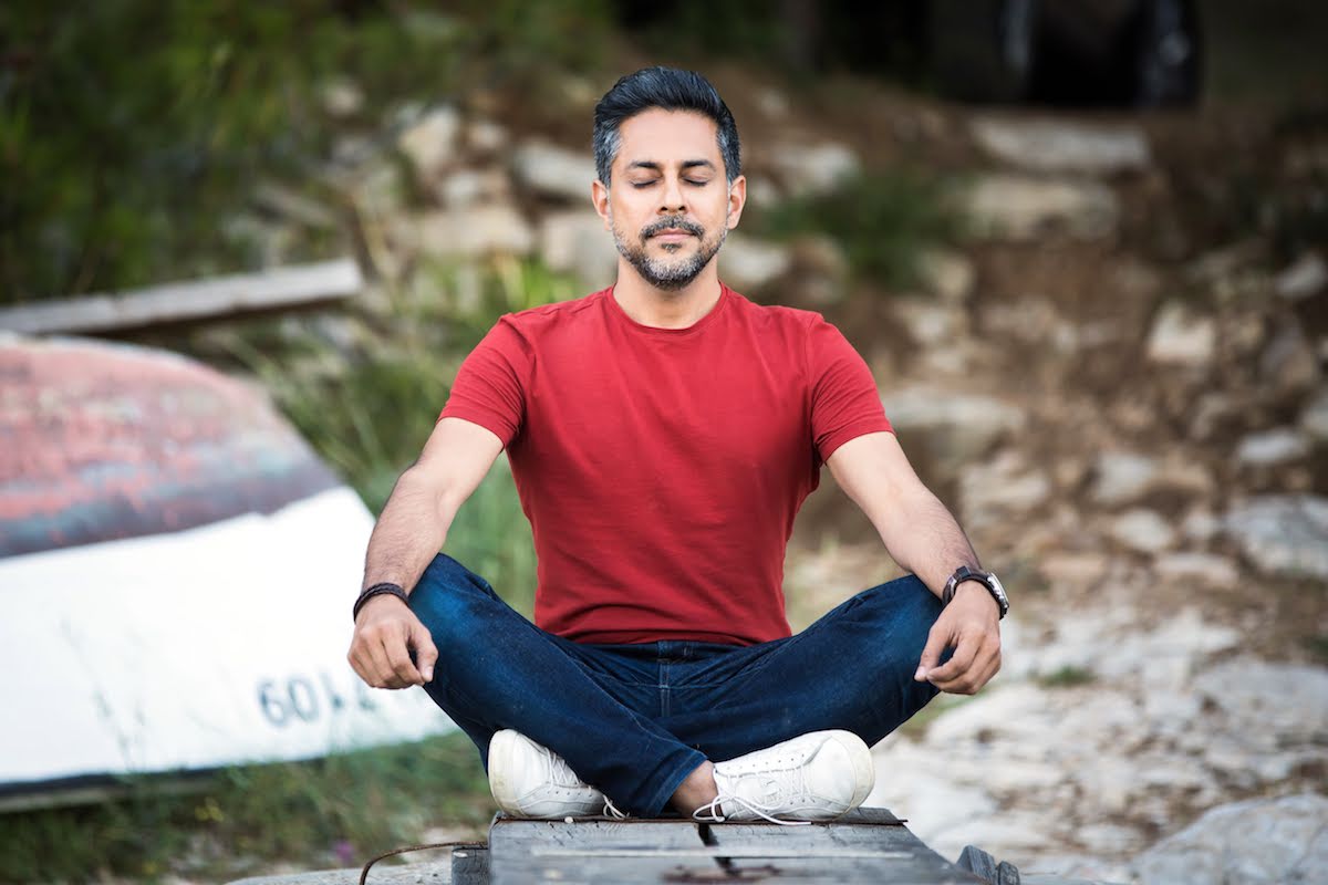 Vishen meditating