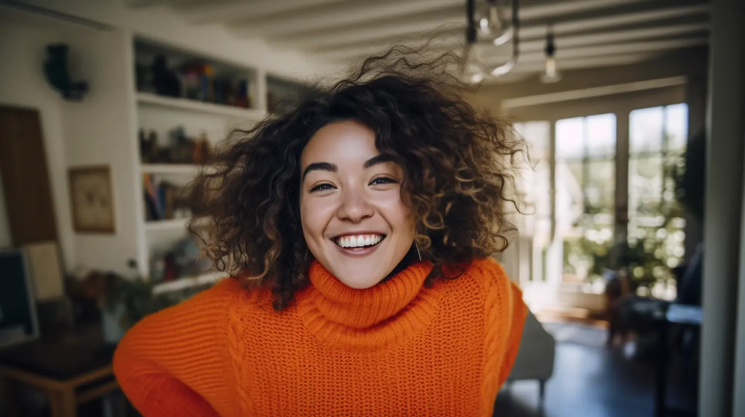 A woman showing happiness, one of the primary emotions