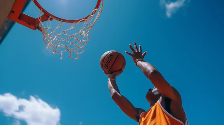 AI-generated image of a man playing basketball to show what is grit