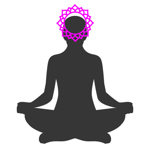 Location of the crown chakra