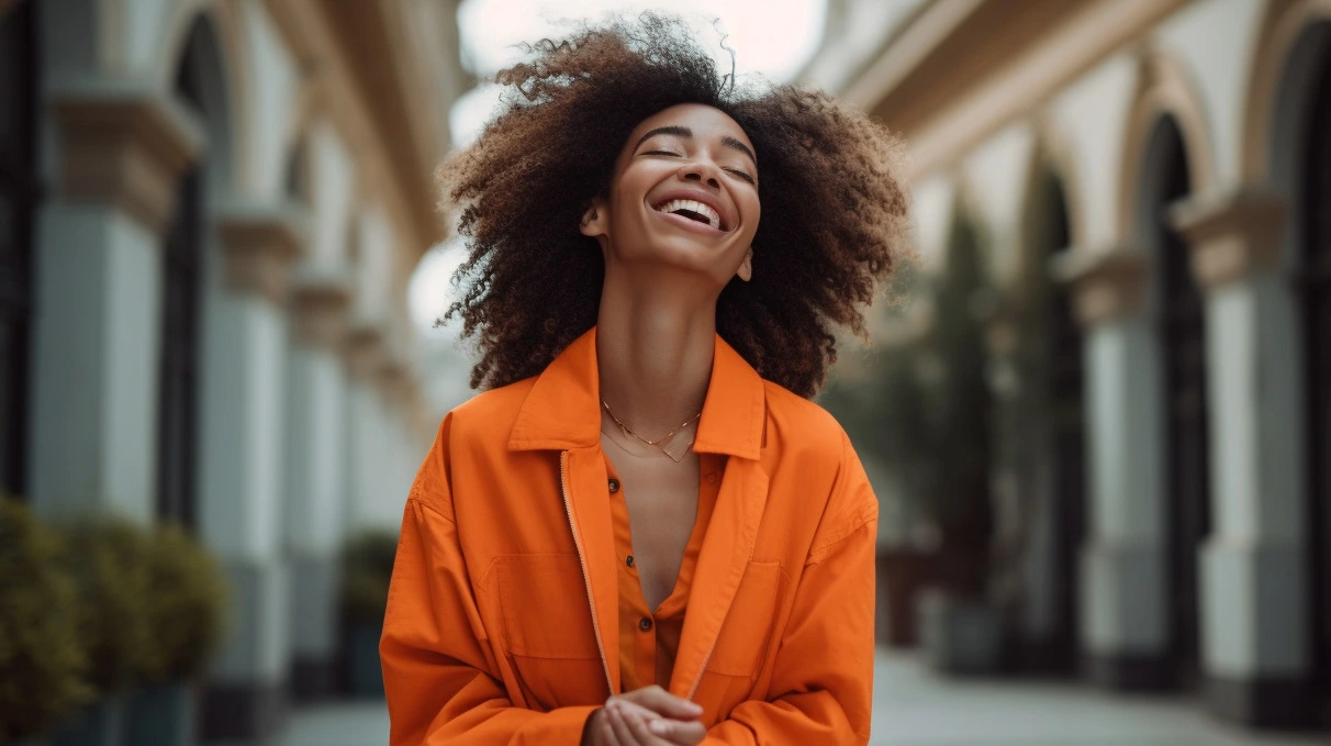 Beautiful woman smiling