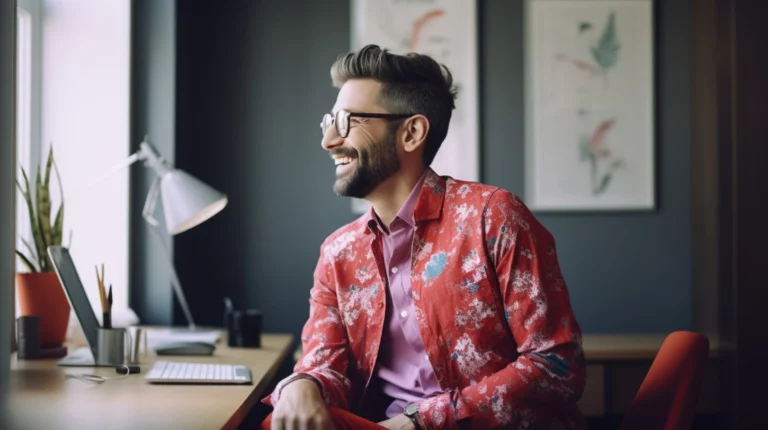 Man looking to the distance and thinking about his ideals