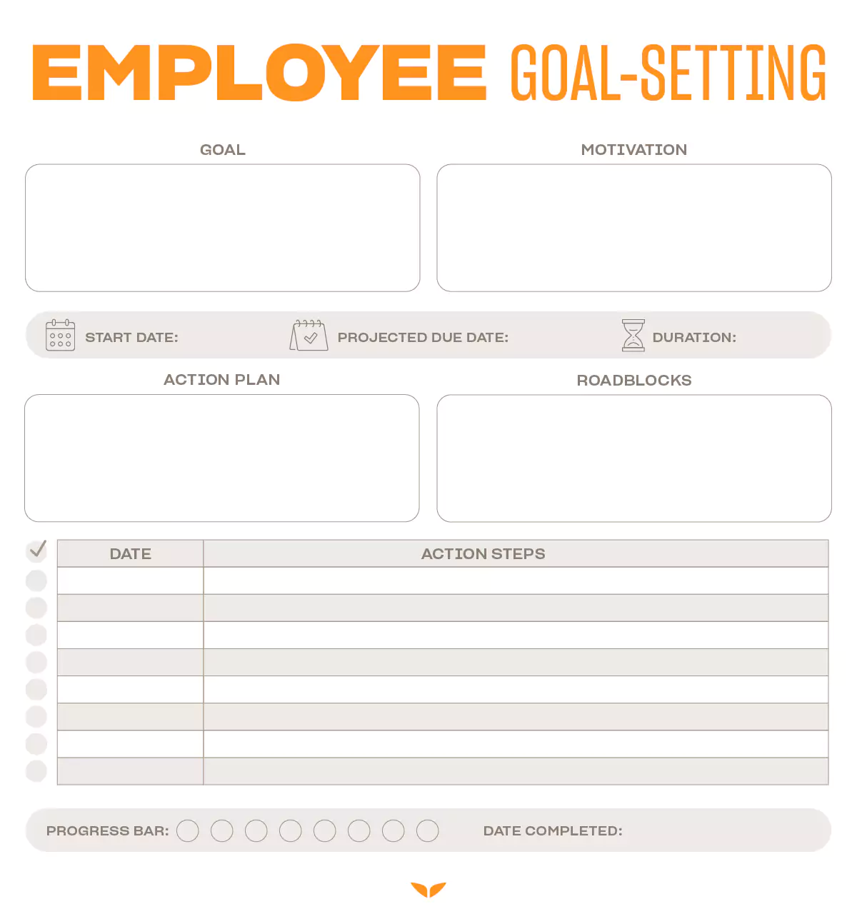 employee goal setting template