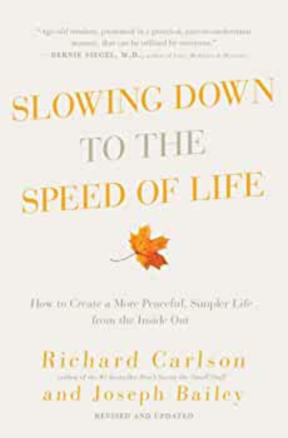 Slowing Down to the Speed of Life | Richard Carlson & Joseph Bailey