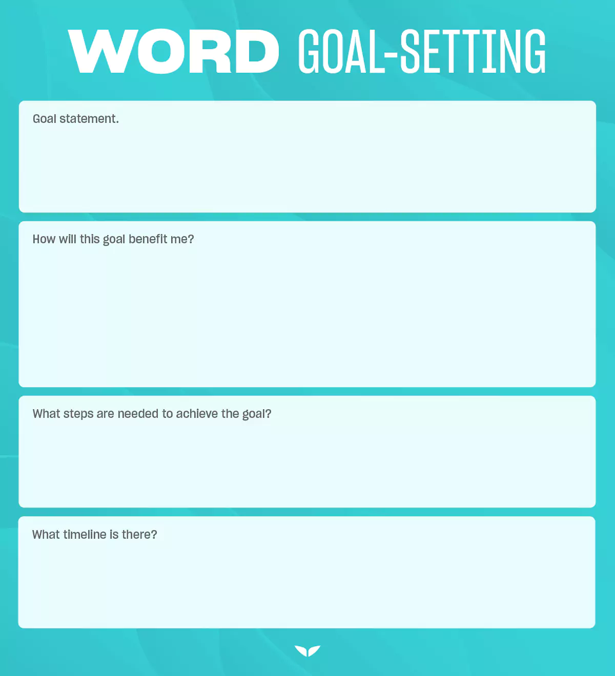 Word goal-setting template