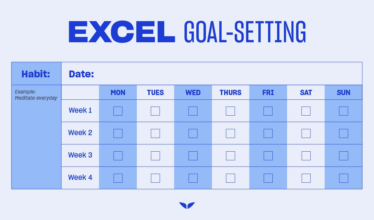 Goal-setting using Excel