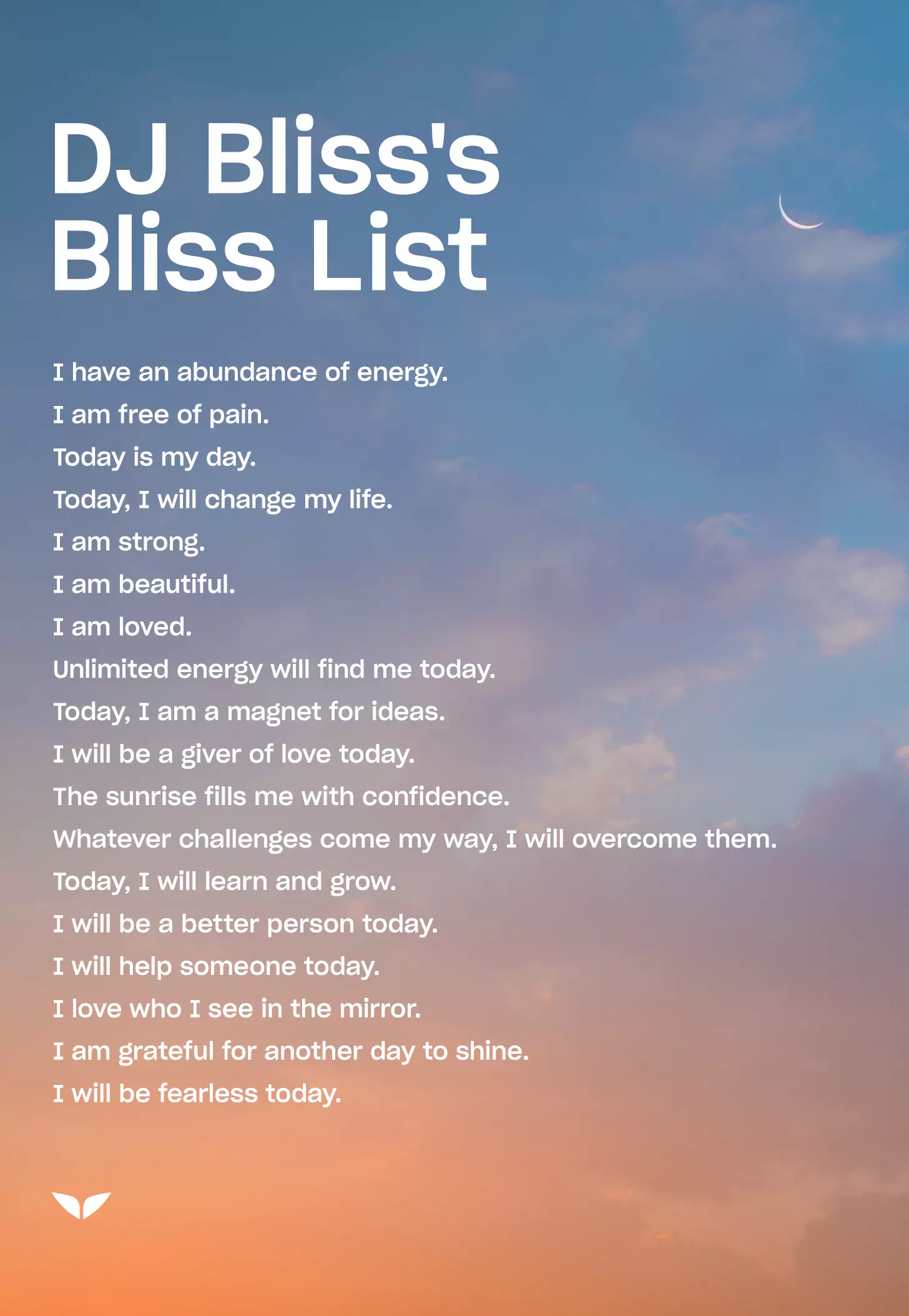 DJ Bliss's Bliss List