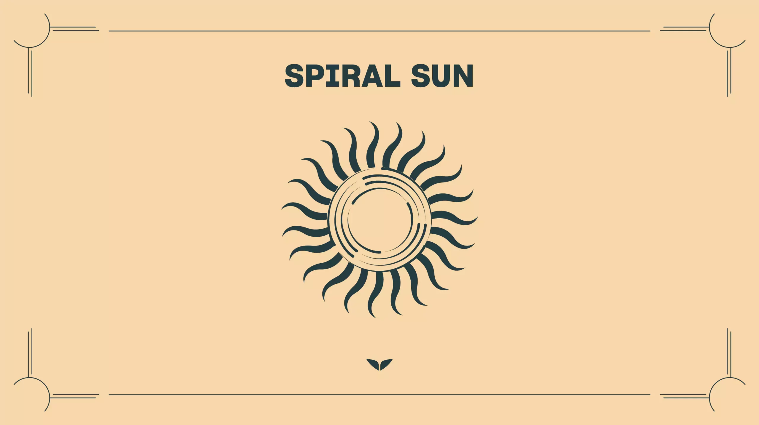 Custom graphic of the spiritual symbol, Spiral Sun