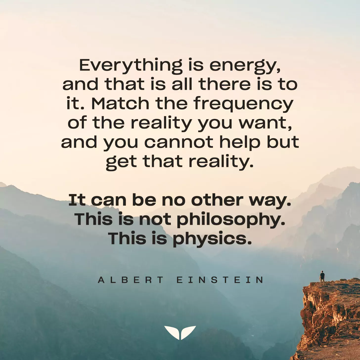Albert Einstein quote about everything is energy