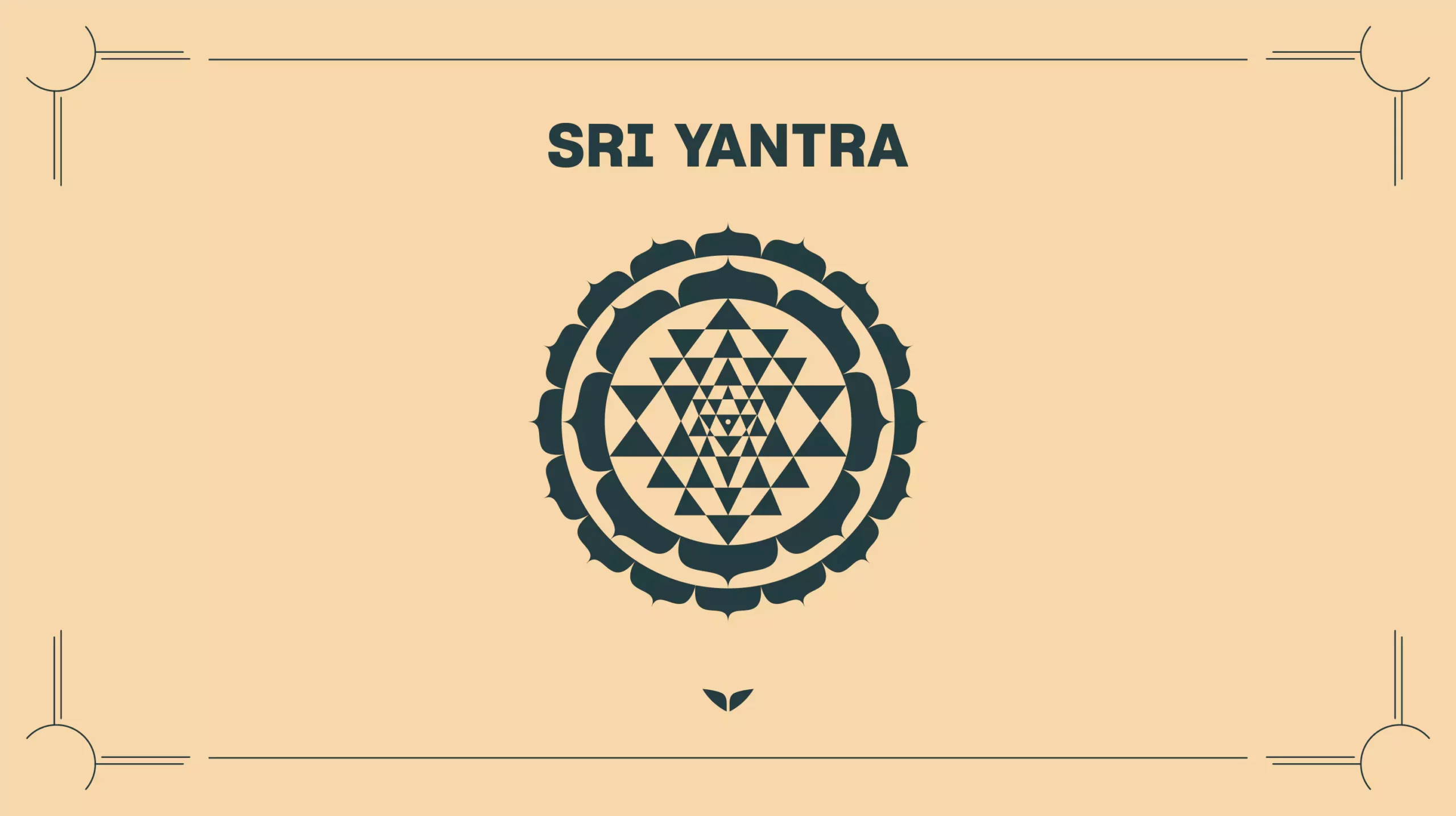 Custom graphic of the spiritual symbol, Sri Yantra