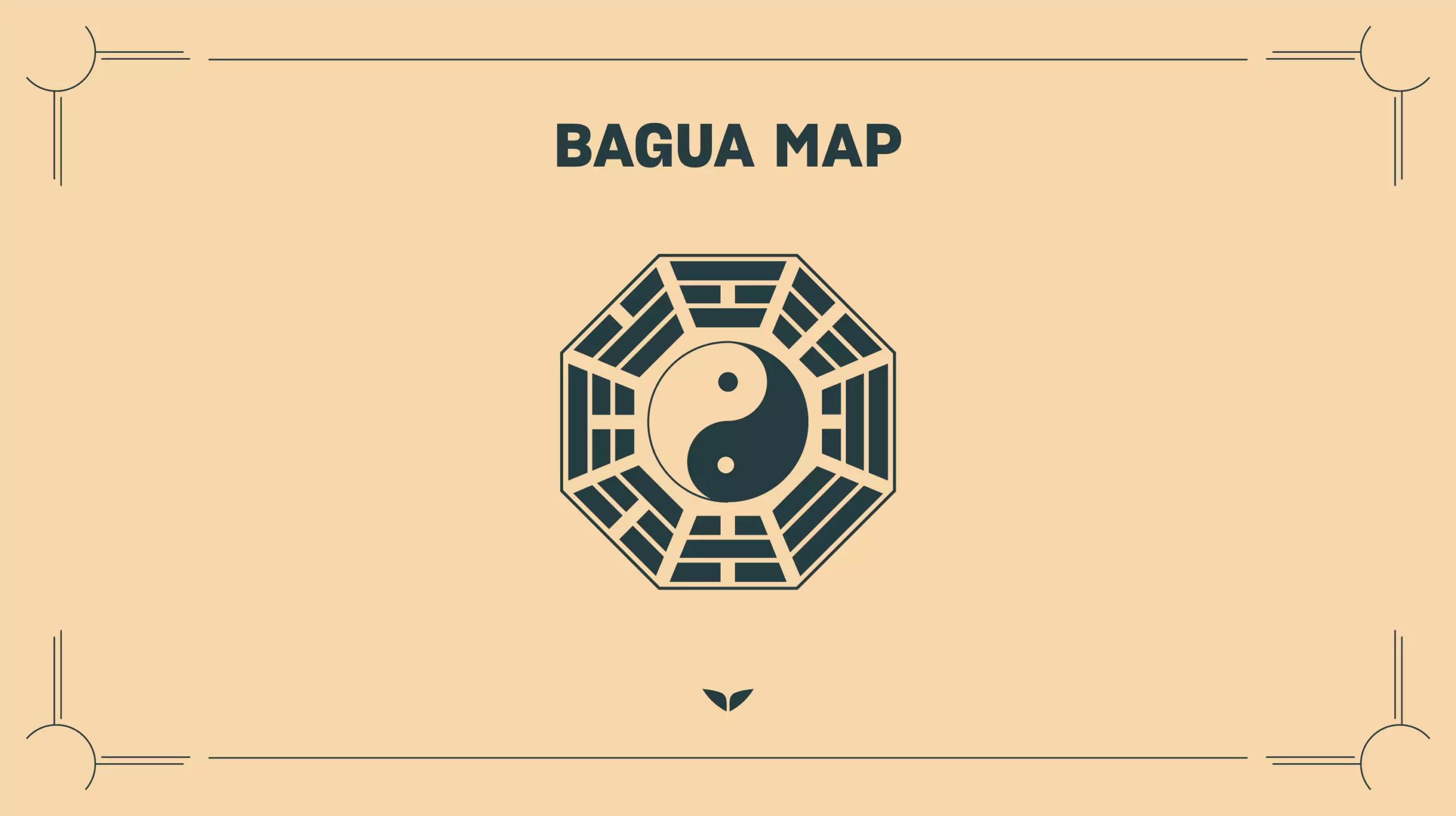 Custom graphic of the spiritual symbol, Bagua Map