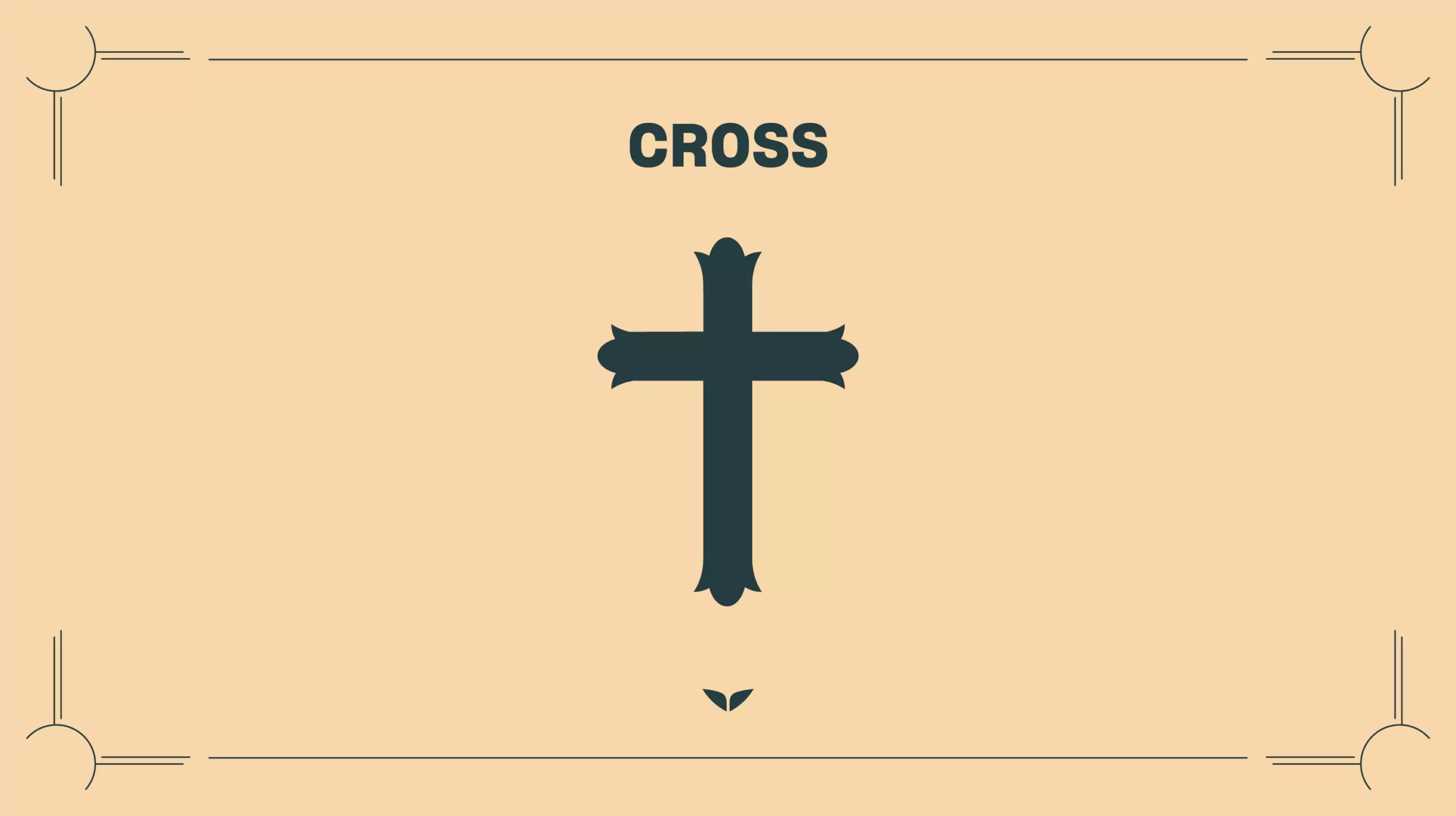 Custom graphic of the spiritual symbol, Cross