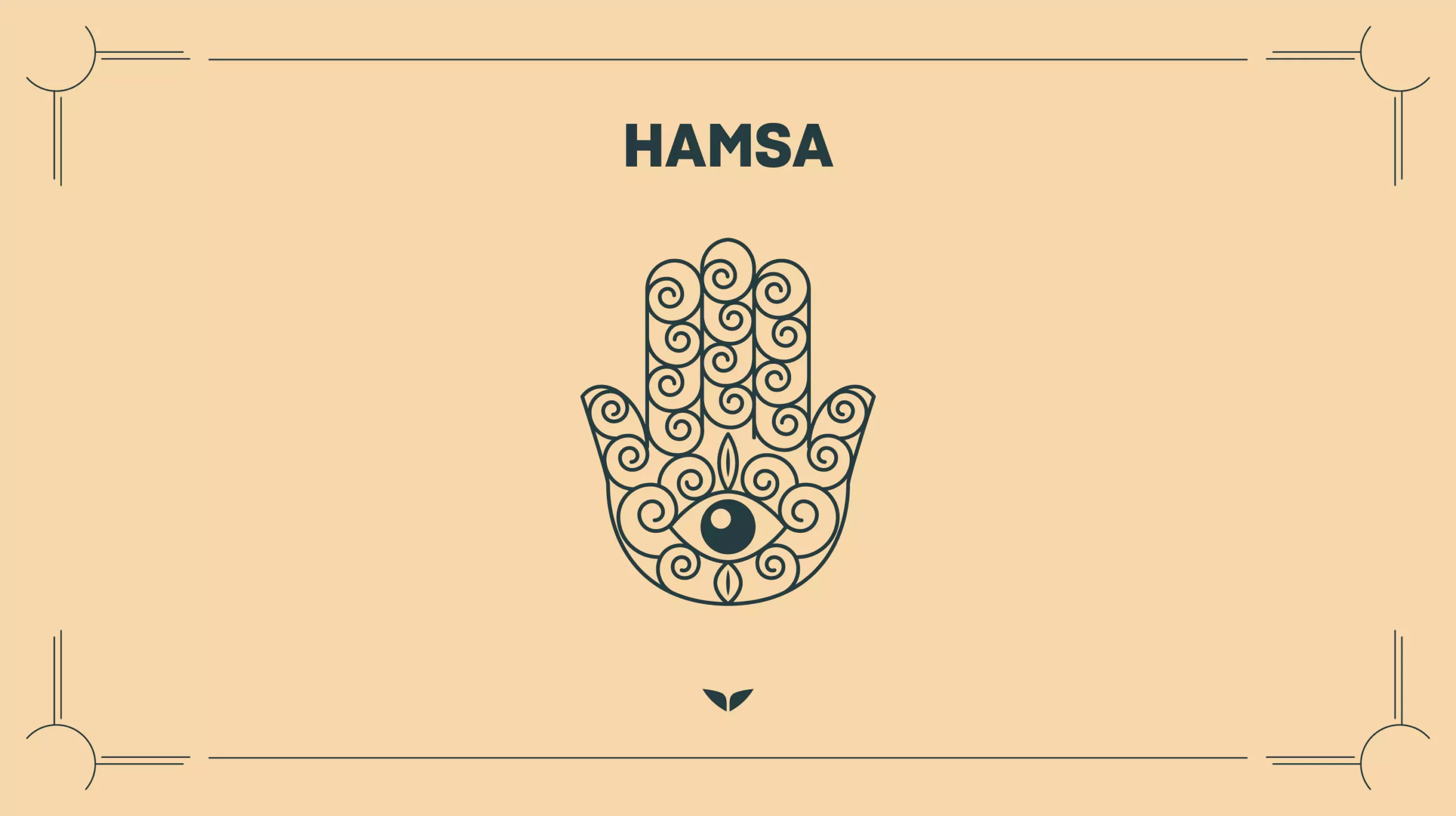 Custom graphic of the spiritual symbol, Hamsa