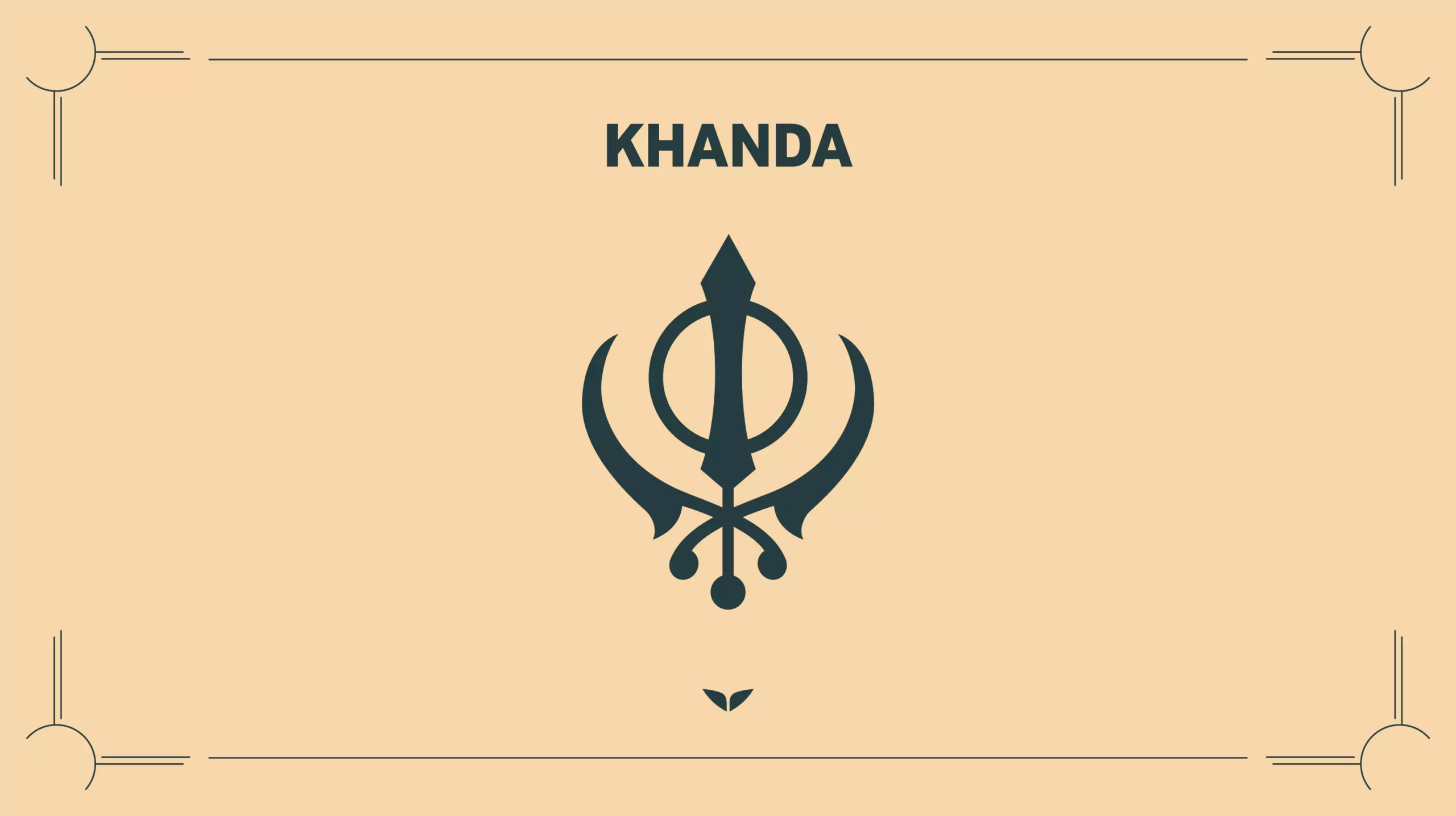 Custom graphic of the spiritual symbol, Khanda