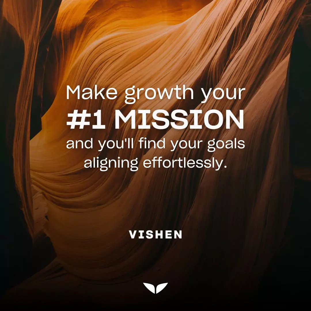 A goal-setting quote by Vishen Lakhiani