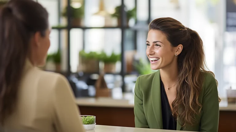 A woman learning how to become a nutrition coach